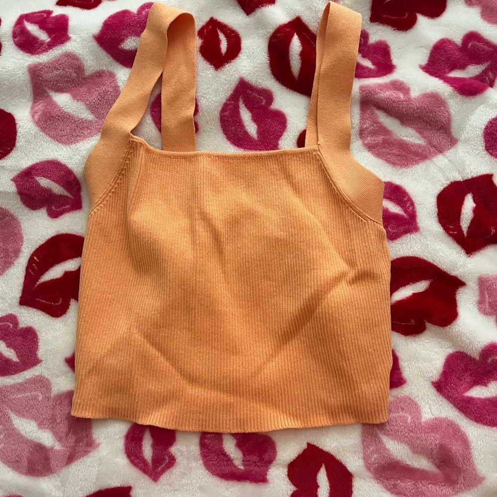 Peachy orange crop top